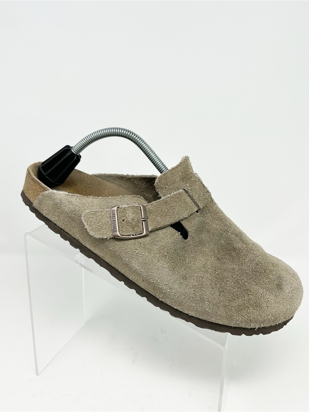 Birkenstock Boston Clogs Unisex Beige Slip-On Adjustable Buckle Size 45 Narrow